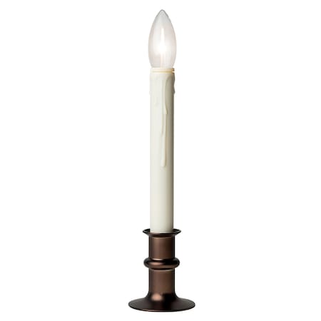 Celestial Lights Celestial Lights Antique Bronze no scent Scent LED Battery Operated Taper Window Candle P-1524-AI